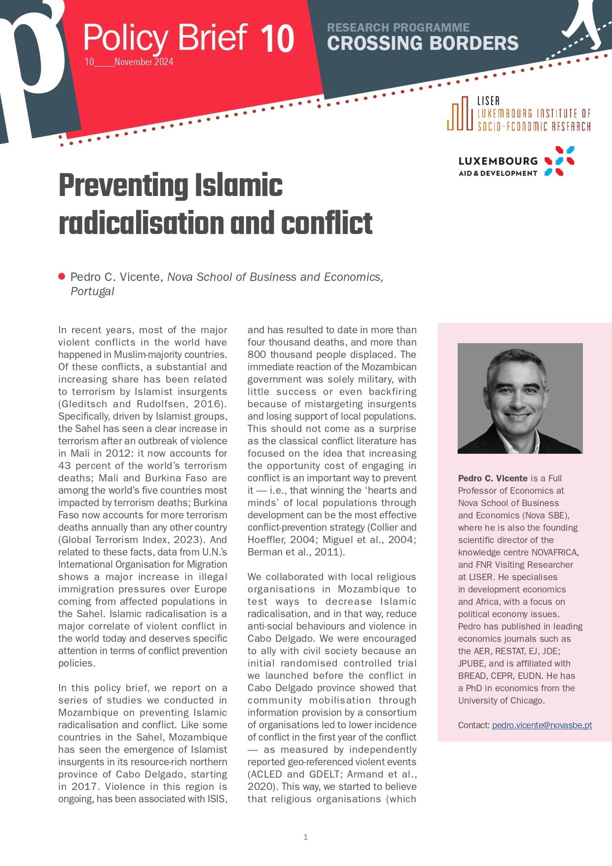 Preventing Islamic radicalisation and conflict