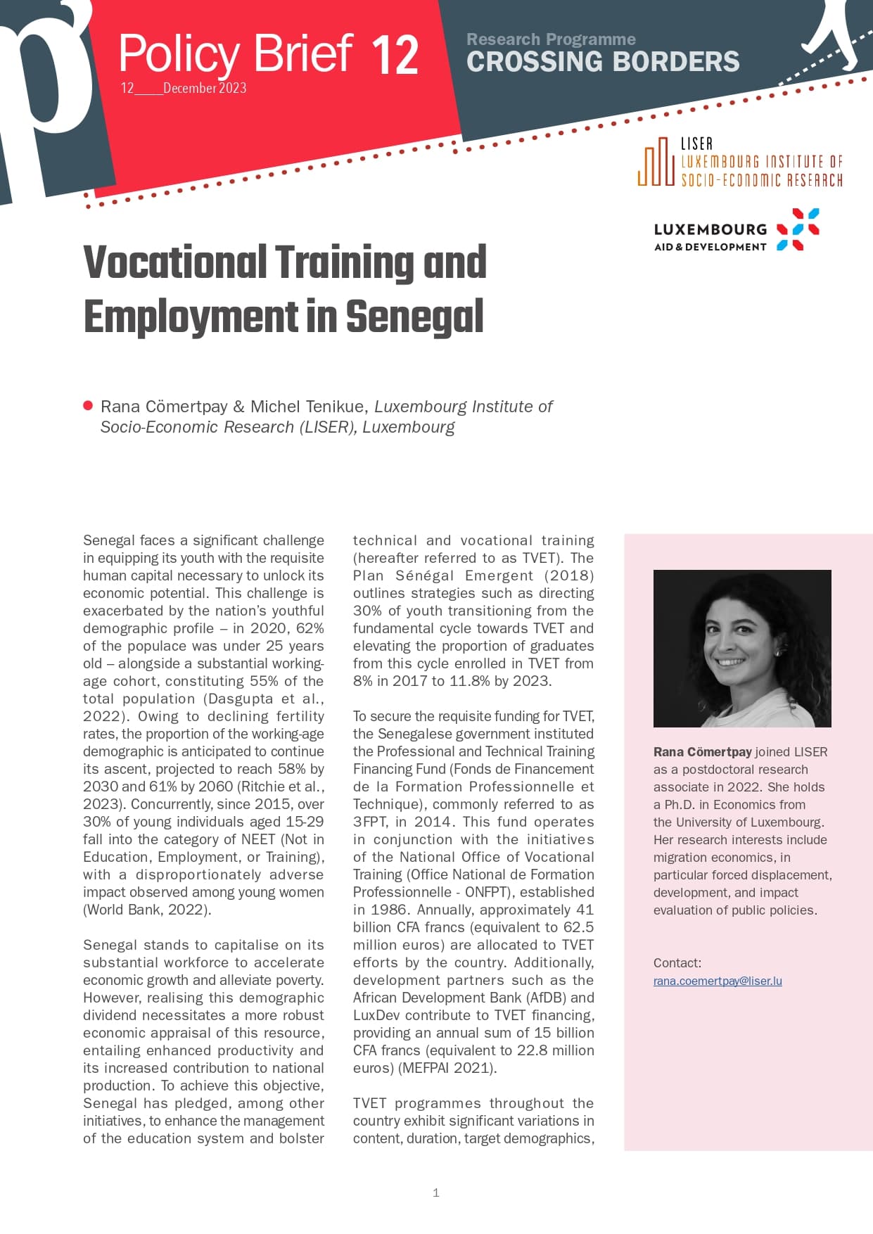 Vocational training and employment in Senegal