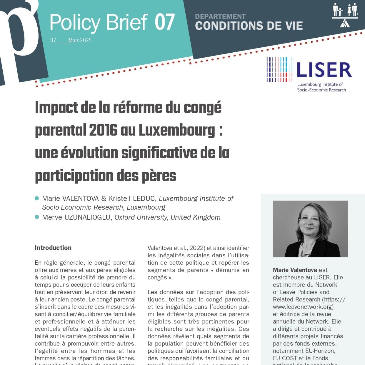 Impact de la réforme du congé parental 2016 au Luxembourg : une évolution significative de la participation des pères
