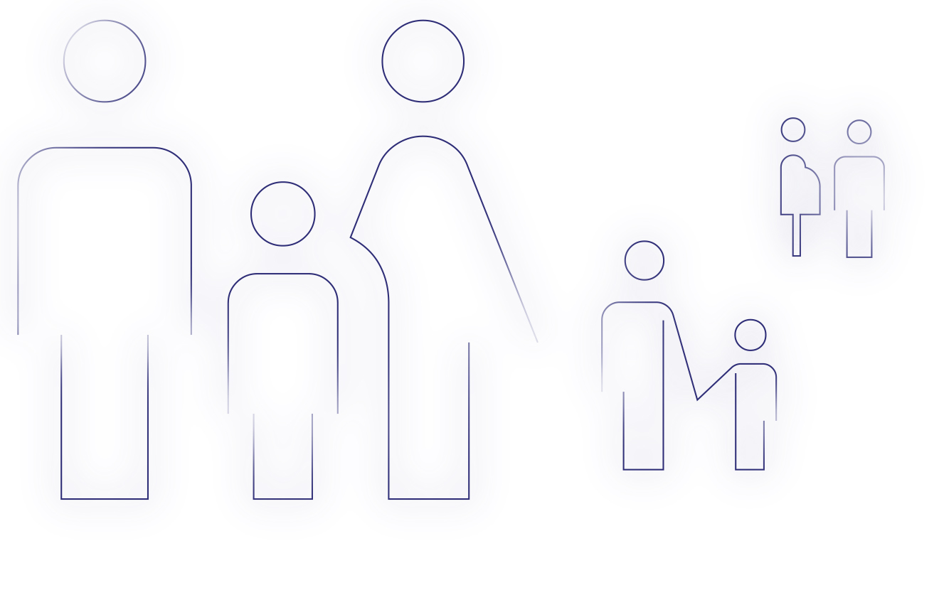 Family dynamics and social support icons