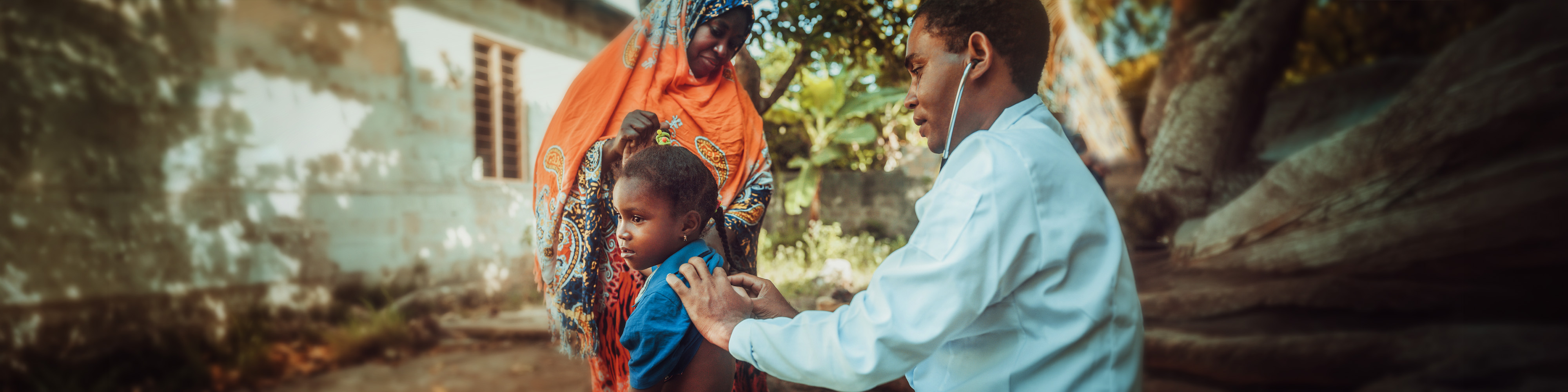 Illustrated cover for a LISER policy brief on free healthcare in Senegal, showing healthcare access and fee exemption themes.